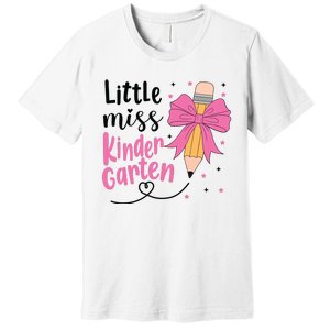 Little Miss Kindergarten Back To School Rainbow Girl Premium T-Shirt