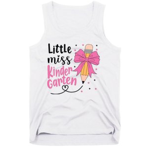 Little Miss Kindergarten Back To School Rainbow Girl Tank Top