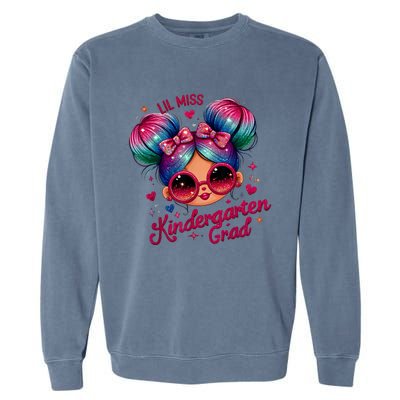 Lil Miss Kindergarten Grad Graduation Last Day Kindergarten Garment-Dyed Sweatshirt