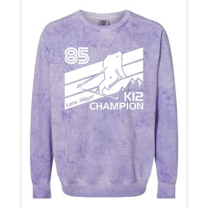 Lane Meyer K12 Champion Ski Lover Gift Colorblast Crewneck Sweatshirt