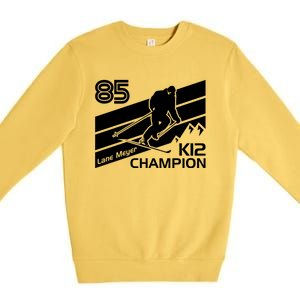 Lane Meyer K12 Champion Ski Lover Gift Premium Crewneck Sweatshirt