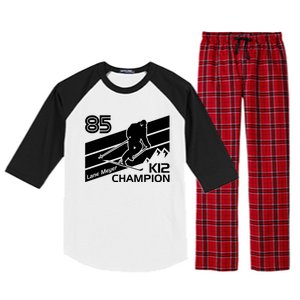 Lane Meyer K12 Champion Ski Lover Gift Raglan Sleeve Pajama Set