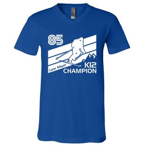 Lane Meyer K12 Champion Ski Lover Gift V-Neck T-Shirt