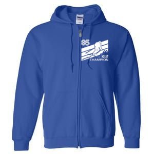 Lane Meyer K12 Champion Ski Lover Gift Full Zip Hoodie