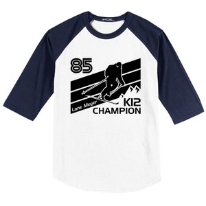 Lane Meyer K12 Champion Ski Lover Gift Baseball Sleeve Shirt