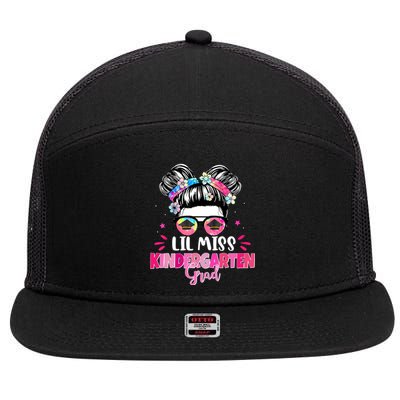 Lil Miss Kindergarten Grad Last Day Of School 7 Panel Mesh Trucker Snapback Hat