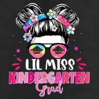 Lil Miss Kindergarten Grad Last Day Of School 7 Panel Mesh Trucker Snapback Hat