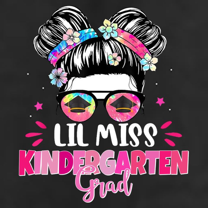Lil Miss Kindergarten Grad Last Day Of School 7 Panel Mesh Trucker Snapback Hat