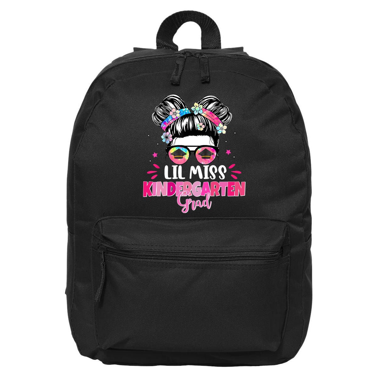 Lil Miss Kindergarten Grad Last Day Of School 16 in Basic Backpack