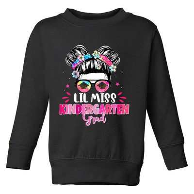 Lil Miss Kindergarten Grad Last Day Of School Toddler Sweatshirt