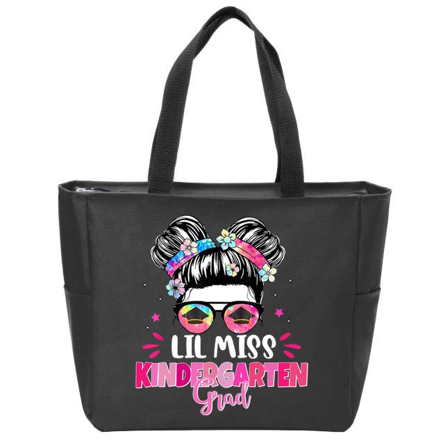 Lil Miss Kindergarten Grad Last Day Of School Zip Tote Bag