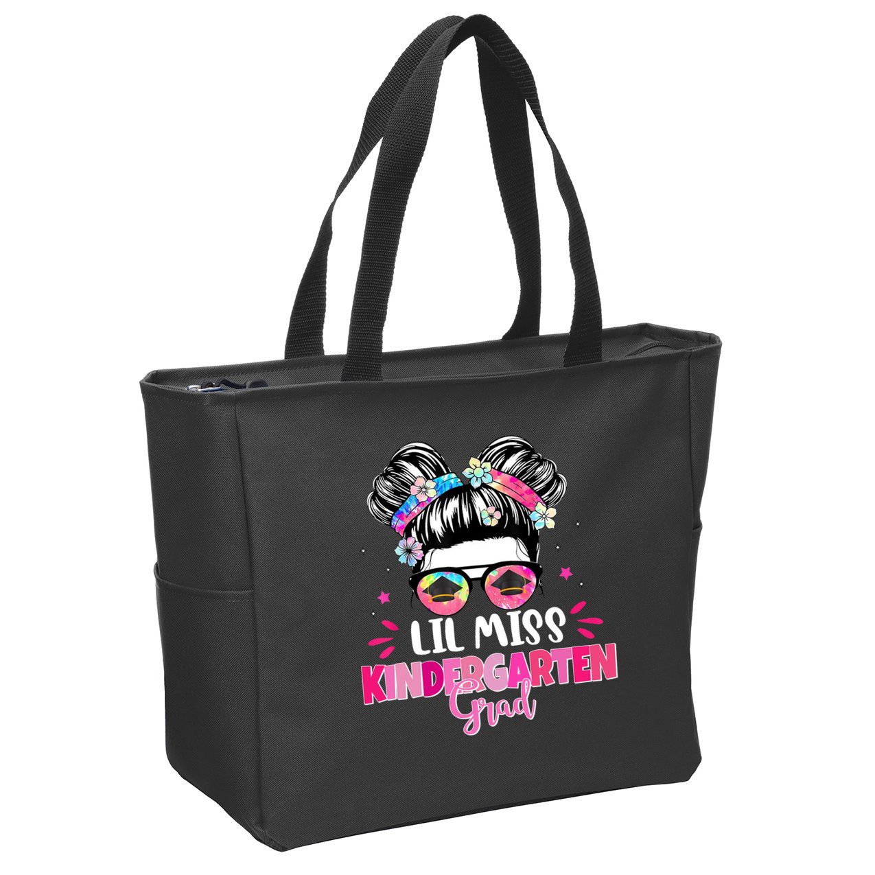 Lil Miss Kindergarten Grad Last Day Of School Zip Tote Bag