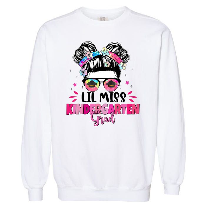 Lil Miss Kindergarten Grad Last Day Of School Garment-Dyed Sweatshirt