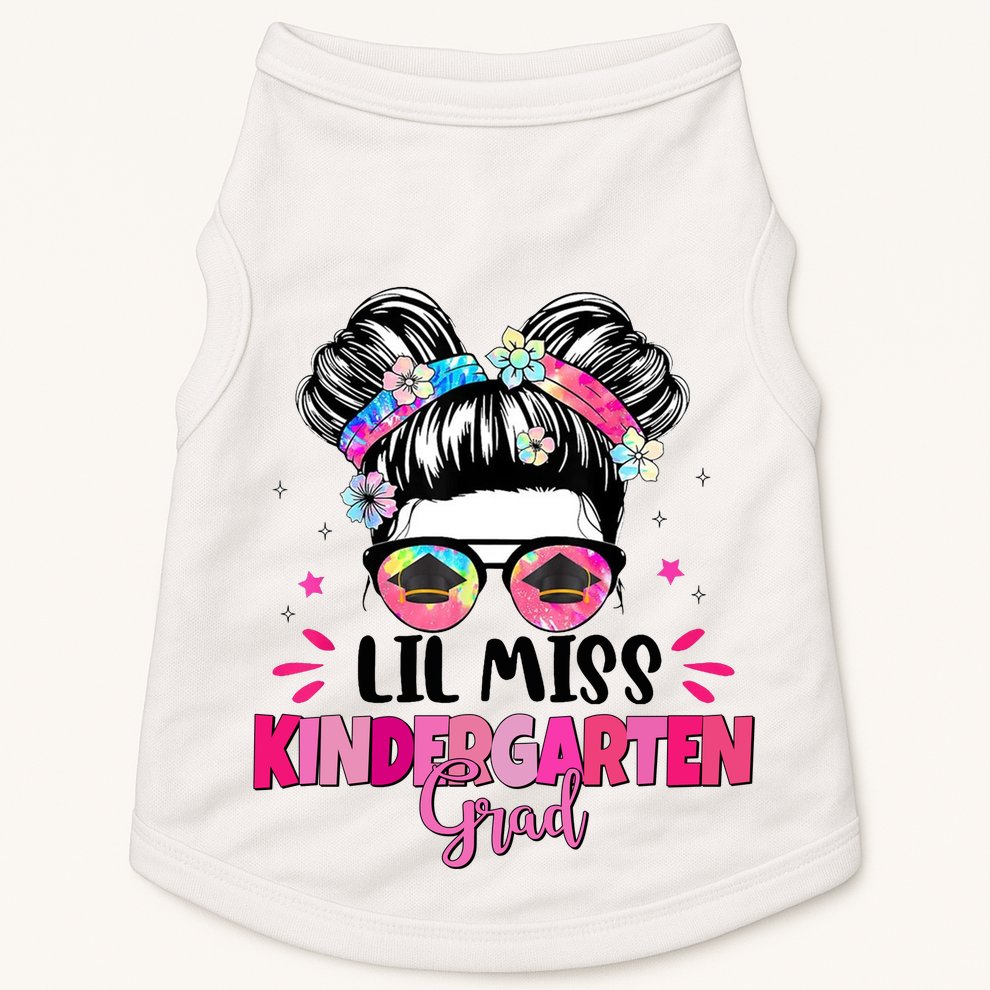 Lil Miss Kindergarten Grad Last Day Of School Doggie Tank