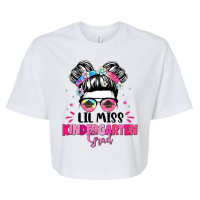 Lil Miss Kindergarten Grad Last Day Of School Bella+Canvas Jersey Crop Tee