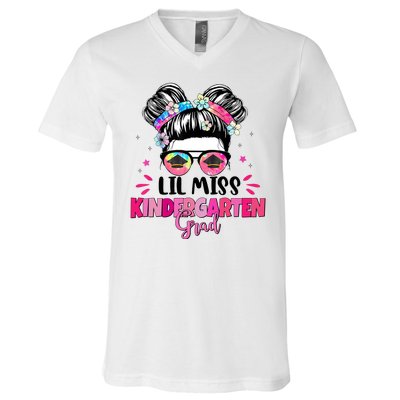 Lil Miss Kindergarten Grad Last Day Of School V-Neck T-Shirt