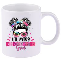 Lil Miss Kindergarten Grad Last Day Of School 11oz C Handle Ceramic Mug