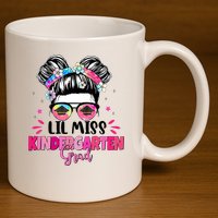 Lil Miss Kindergarten Grad Last Day Of School 11oz C Handle Ceramic Mug