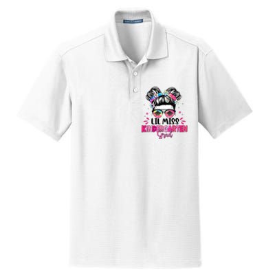 Lil Miss Kindergarten Grad Last Day Of School Dry Zone Grid Polo