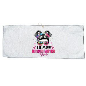 Lil Miss Kindergarten Grad Last Day Of School Large Microfiber Waffle Golf Towel