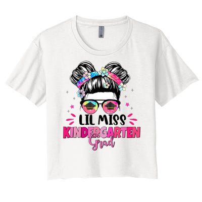 Lil Miss Kindergarten Grad Last Day Of School Women's Crop Top Tee