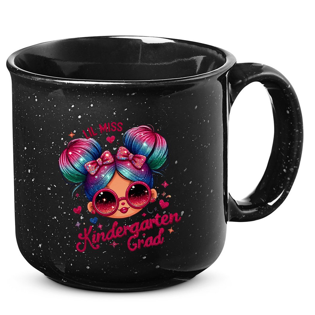 Lil Miss Kindergarten Grad Graduation Last Day Kindergarten 15oz Campfire Ceramic Mug
