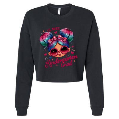 Lil Miss Kindergarten Grad Graduation Last Day Kindergarten Cropped Pullover Crew