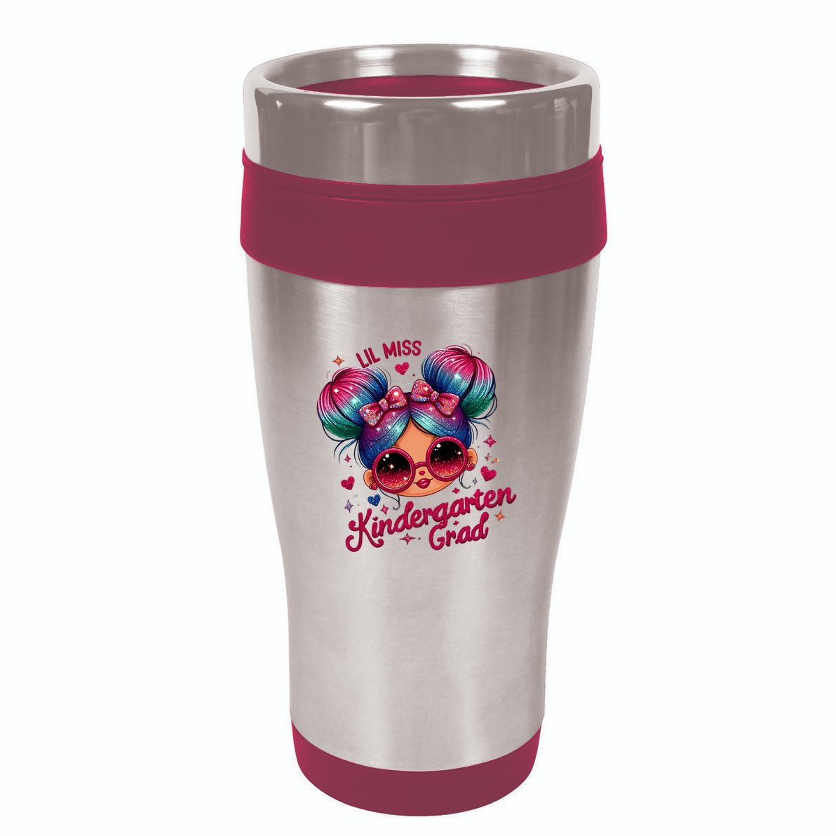 Lil Miss Kindergarten Grad Graduation Last Day Kindergarten 16oz Travel Tumbler