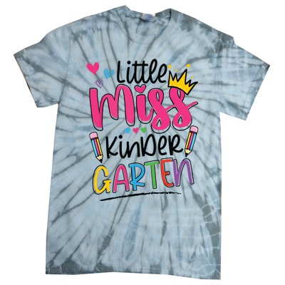 Little Miss Kindergarten Back To School Kinder Girl Tie-Dye T-Shirt