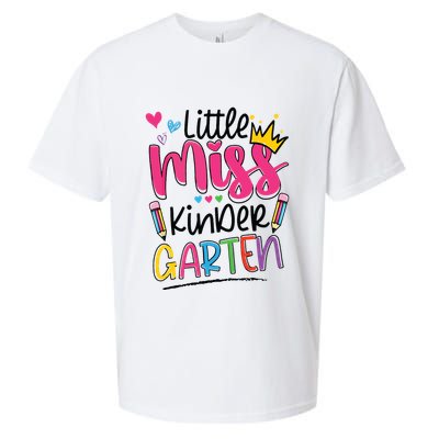 Little Miss Kindergarten Back To School Kinder Girl Sueded Cloud Jersey T-Shirt