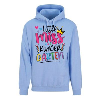 Little Miss Kindergarten Back To School Kinder Girl Unisex Surf Hoodie