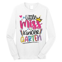 Little Miss Kindergarten Back To School Kinder Girl Long Sleeve Shirt