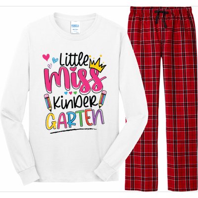 Little Miss Kindergarten Back To School Kinder Girl Long Sleeve Pajama Set