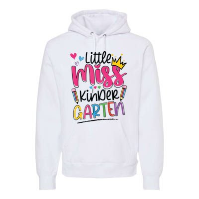 Little Miss Kindergarten Back To School Kinder Girl Premium Hoodie