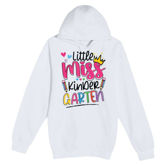 Little Miss Kindergarten Back To School Kinder Girl Premium Pullover Hoodie