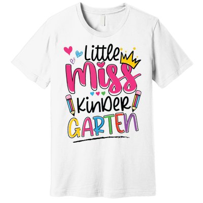 Little Miss Kindergarten Back To School Kinder Girl Premium T-Shirt