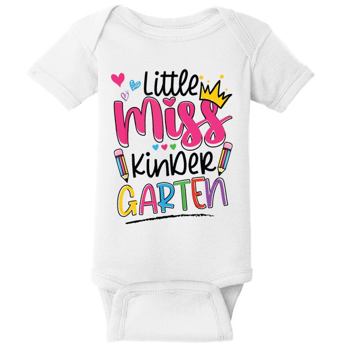 Little Miss Kindergarten Back To School Kinder Girl Baby Bodysuit