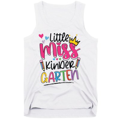 Little Miss Kindergarten Back To School Kinder Girl Tank Top