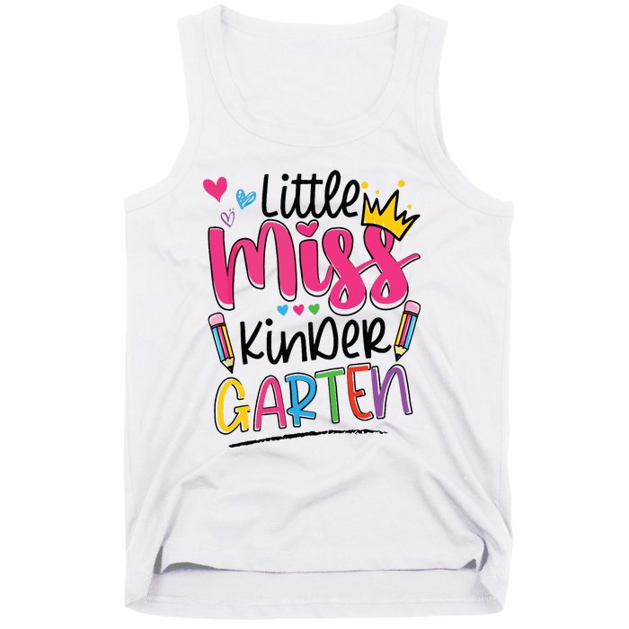 Little Miss Kindergarten Back To School Kinder Girl Tank Top