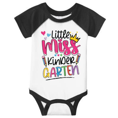 Little Miss Kindergarten Back To School Kinder Girl Infant Baby Jersey Bodysuit