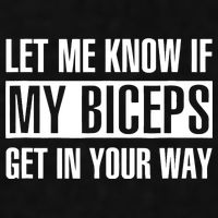 Let Me Know If My Biceps Get In Your Way Funny Ladies PosiCharge Tri-Blend Wicking Tank