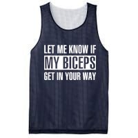 Let Me Know If My Biceps Get In Your Way Funny Mesh Reversible Basketball Jersey Tank