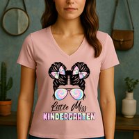 Little Miss Kindergarten Women's V-Neck T-Shirt