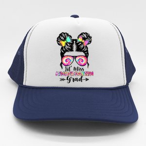 Lil Miss Kindergarten Grad Graduation Messy Bun Trucker Hat