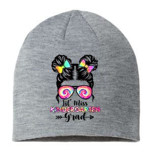 Lil Miss Kindergarten Grad Graduation Messy Bun Sustainable Beanie