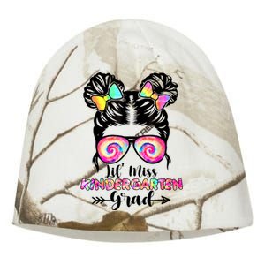 Lil Miss Kindergarten Grad Graduation Messy Bun Kati - Camo Knit Beanie