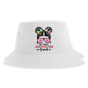 Lil Miss Kindergarten Grad Graduation Messy Bun Sustainable Bucket Hat