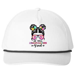 Lil Miss Kindergarten Grad Graduation Messy Bun Snapback Five-Panel Rope Hat