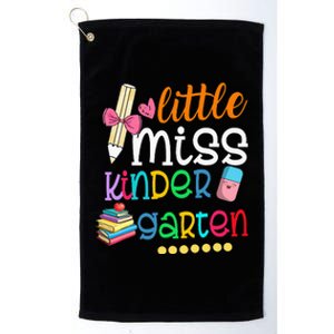 Little Miss Kindergarten Back To School Platinum Collection Golf Towel