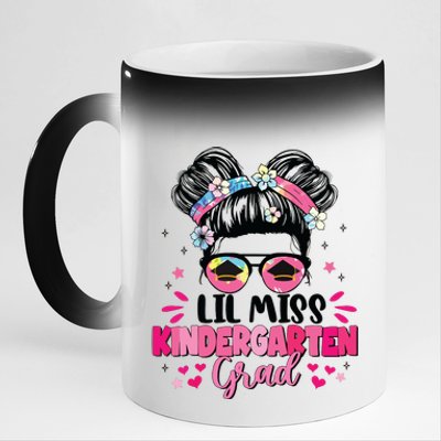 Lil Miss Kindergarten Grad Graduation Last Day Kindergarten 11oz Black Color Changing Mug